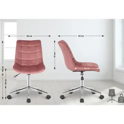CLP Bureaustoel Medford Fluweel - roze Sale