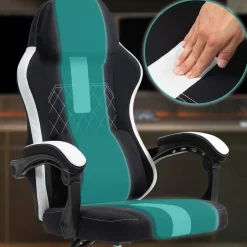 CLP Bureaustoel Miltona zwart Frame - Stof - zwart/wit Best