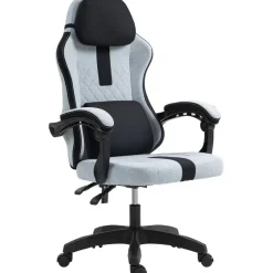 CLP Bureaustoel Miltona zwart Frame - Stof - grijs/zwart