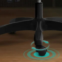 CLP Bureaustoel Miltona zwart Frame - Stof - grijs/zwart