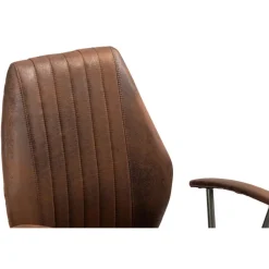 CLP Bureaustoel Nampa zwart Frame - Kunstleer - cognac Hot