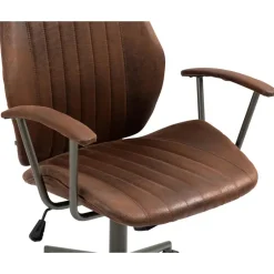 CLP Bureaustoel Nampa zwart Frame - Kunstleer - cognac Hot