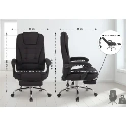 CLP Bureaustoel Oxygen Stof - zwart Online