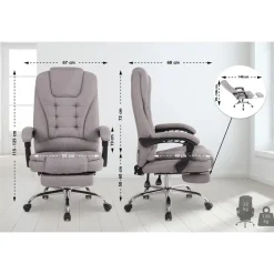 CLP Bureaustoel Oxygen Stof - grijs Hot