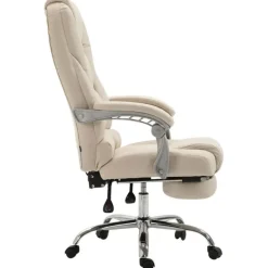 CLP Bureaustoel Pacific chroom Frame - Stof - creme Best
