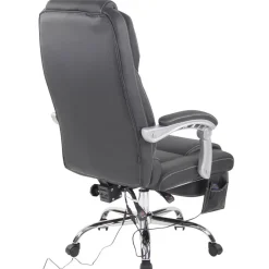 CLP Bureaustoel Pacific chroom Frame - Echt leer - zwart Outlet