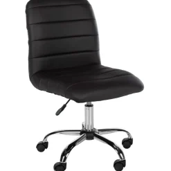 CLP Bureaustoel Redding chroom Frame - Kunstleer - bruin Outlet