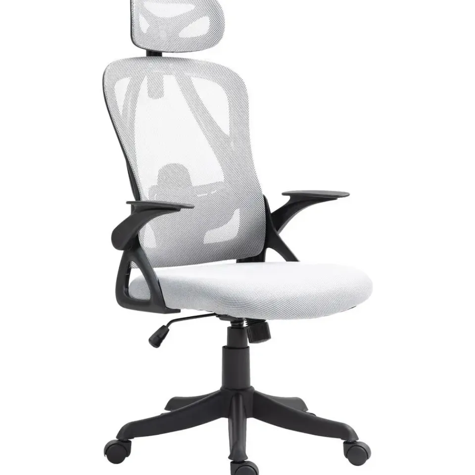 CLP Bureaustoel Taos zwart Frame - Stof - grijs Hot