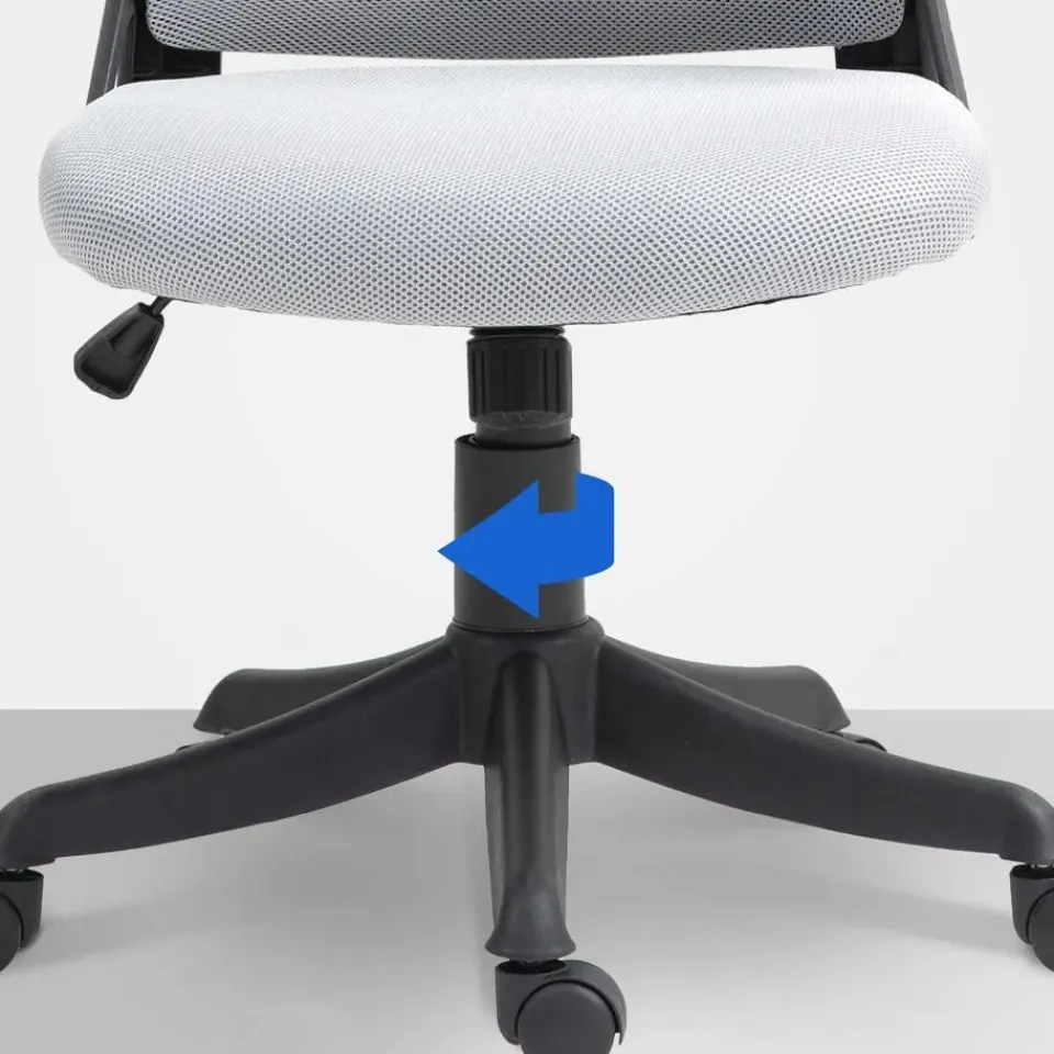 CLP Bureaustoel Taos zwart Frame - Stof - grijs Hot