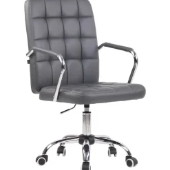 CLP Bureaustoel Terni chroom Frame - Kunstleer - grijs
