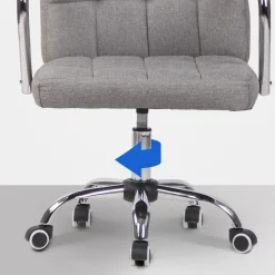 CLP Bureaustoel Terni chroom Frame - Stof - grijs