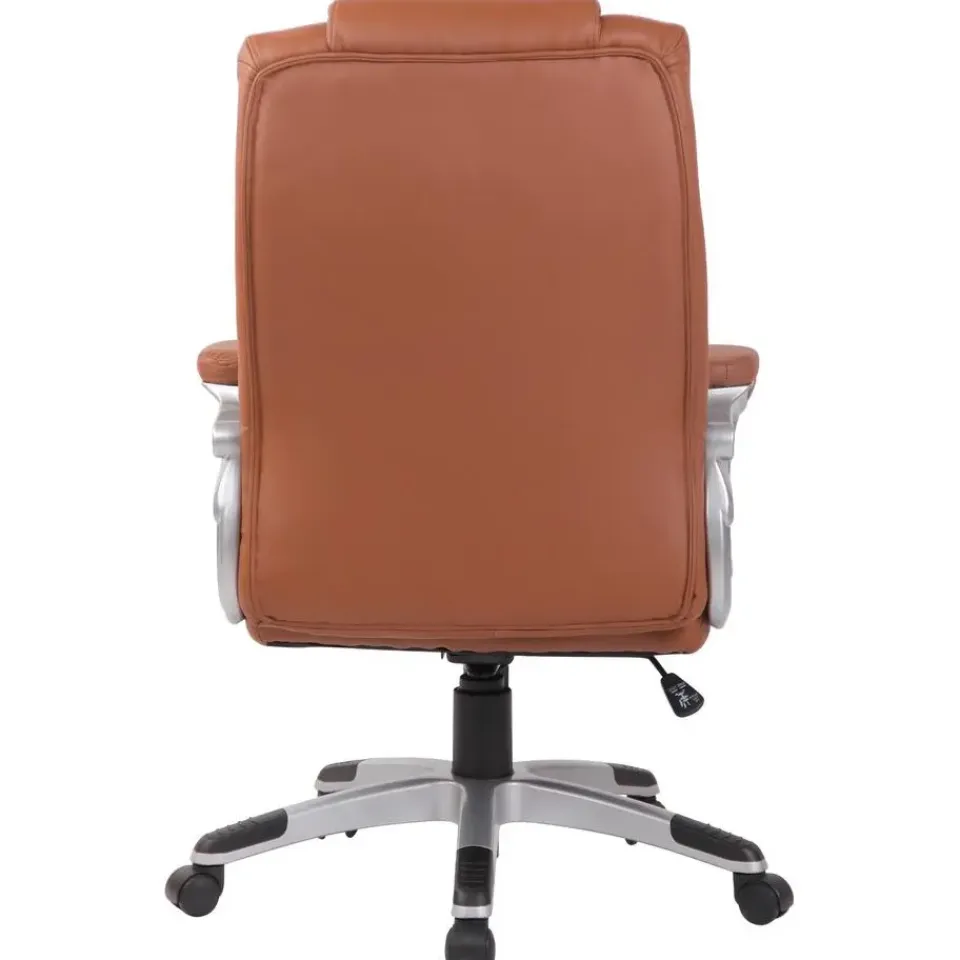 CLP Bureaustoel Texas V2 grijs Frame - Kunstleer - licht bruin Online