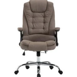 CLP Bureaustoel Thor chroom Frame - Stof - taupe Clearance