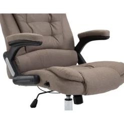 CLP Bureaustoel Thor chroom Frame - Stof - taupe Clearance