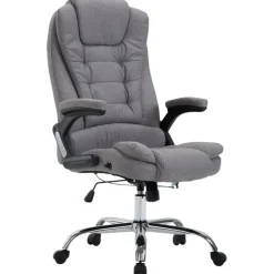 CLP Bureaustoel Thor chroom Frame - Stof - grijs New