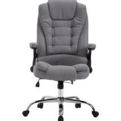 CLP Bureaustoel Thor chroom Frame - Stof - grijs New