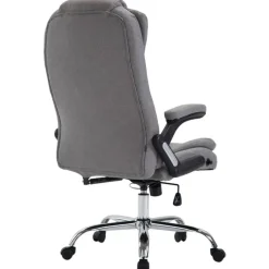 CLP Bureaustoel Thor chroom Frame - Stof - grijs New