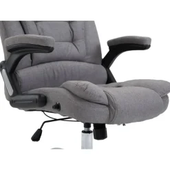 CLP Bureaustoel Thor chroom Frame - Stof - grijs New