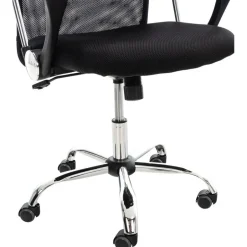 CLP Bureaustoel Washington chroom Frame - Kunstleer - zwart New