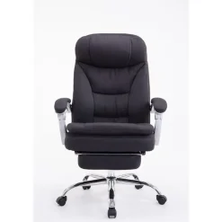 CLP Bureaustoel XL Troy chroom Frame - Stof - zwart New