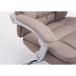 CLP Bureaustoel XL Troy chroom Frame - Stof - taupe Sale