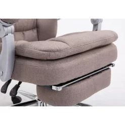 CLP Bureaustoel XL Troy chroom Frame - Stof - taupe Sale