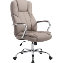 CLP Bureaustoel XXL Xanthos chroom Frame - Stof - taupe Online