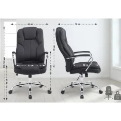 CLP Bureaustoel XXL Xanthos chroom Frame - Stof - zwart Hot