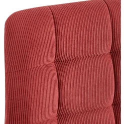 CLP Eetkamerstoel Antibes zwart Frame - Ribstof - bordeauxrood Hot