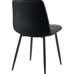 CLP Eetkamerstoel Antibes zwart Frame - Fluweel - zwart Sale