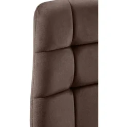 CLP Eetkamerstoel Antibes zwart Frame - Fluweel - bruin New