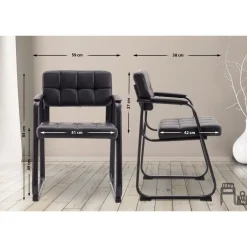 CLP Eetkamerstoel Canada B Kunstleer - zwart Discount