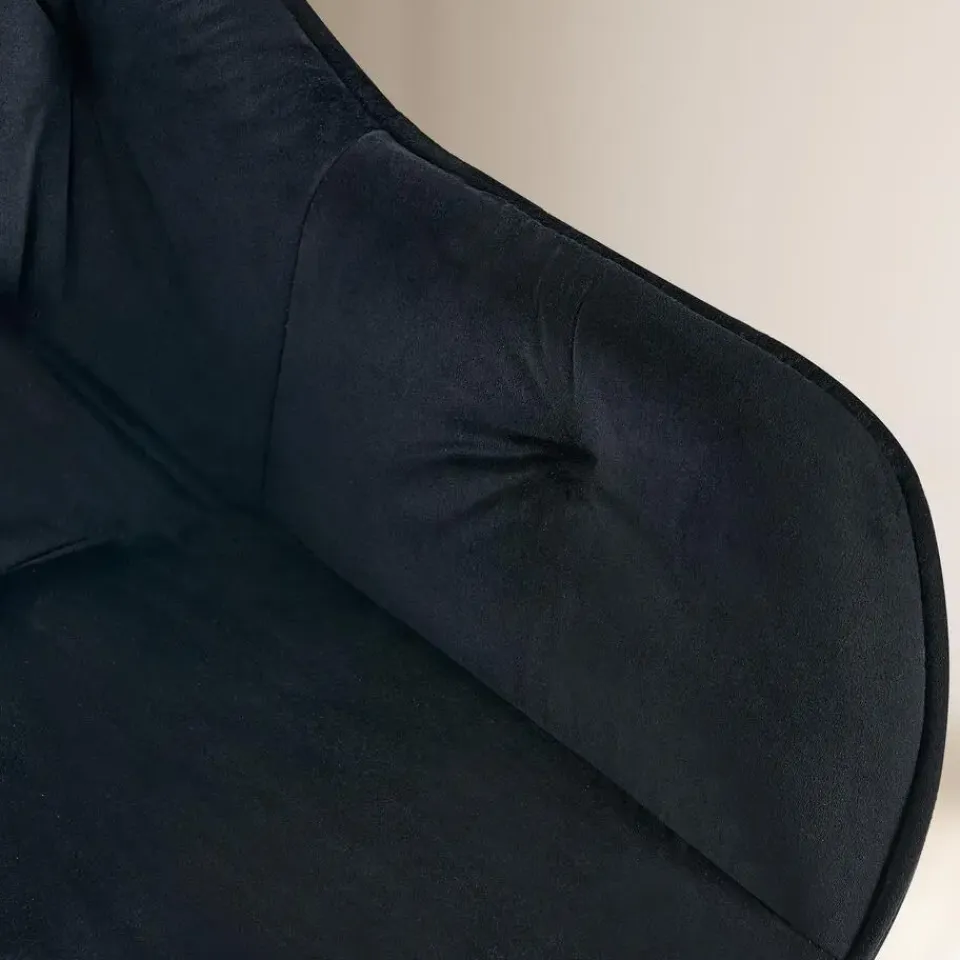 CLP Eetkamerstoel Cassis zwart Frame - Fluweel - zwart Sale