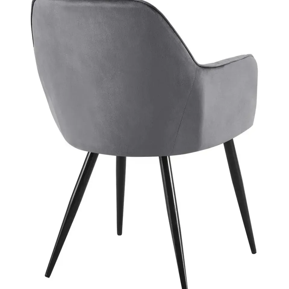 CLP Eetkamerstoel Cheryl zwart Frame - Metaal - donkergrijs Sale