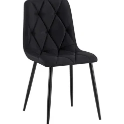 CLP Eetkamerstoel Clairton zwart Frame - Stof - zwart