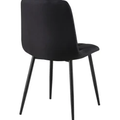 CLP Eetkamerstoel Clairton zwart Frame - Stof - zwart