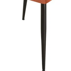 CLP Eetkamerstoel Emia zwart Frame - Fluweel - bruin Clearance