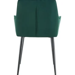 CLP Eetkamerstoel Ferndale zwart Frame - Kunststof - donkergroen