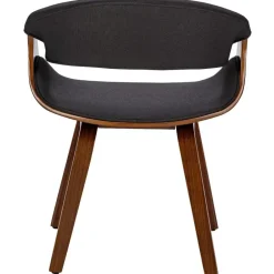 CLP Eetkamerstoel Foley walnoot Frame - Stof - walnoot/zwart Discount