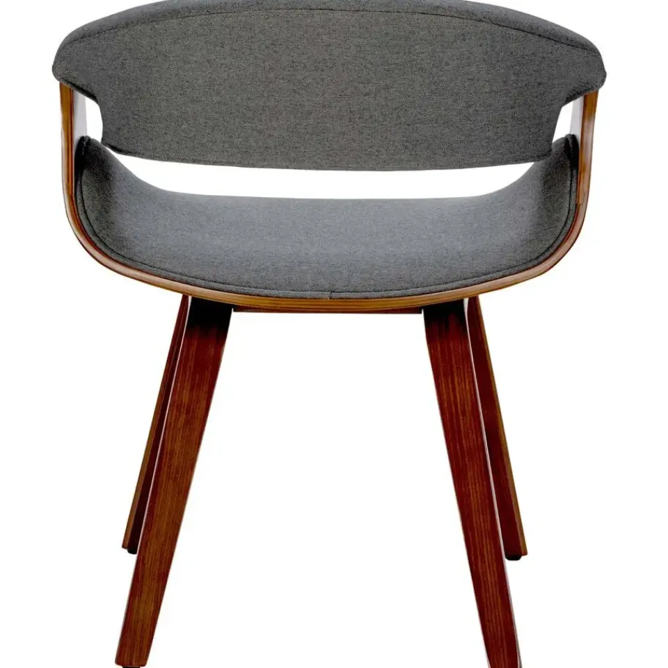 CLP Eetkamerstoel Foley walnoot Frame - Stof - walnoot/grijs Best