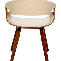 CLP Eetkamerstoel Foley walnoot Frame - Stof - walnoot/creme Clearance