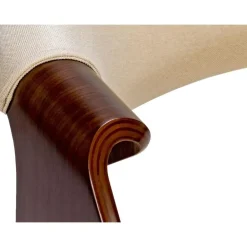 CLP Eetkamerstoel Foley walnoot Frame - Stof - walnoot/creme Clearance