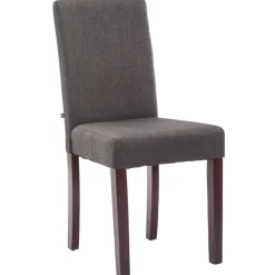 CLP Eetkamerstoel Ina cappuccino Frame - Stof - donkergrijs Sale