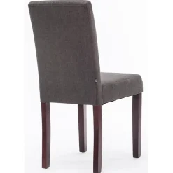 CLP Eetkamerstoel Ina cappuccino Frame - Stof - donkergrijs Sale