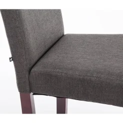 CLP Eetkamerstoel Ina cappuccino Frame - Stof - donkergrijs Sale