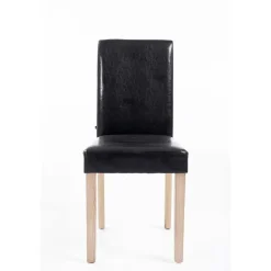 CLP Eetkamerstoel Ina natura Frame - Kunstleer - zwart Online