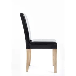 CLP Eetkamerstoel Ina natura Frame - Kunstleer - zwart Online