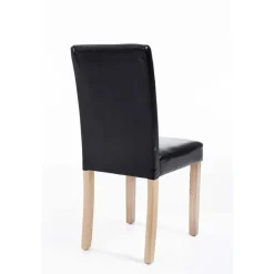 CLP Eetkamerstoel Ina natura Frame - Kunstleer - zwart Online