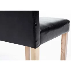 CLP Eetkamerstoel Ina natura Frame - Kunstleer - zwart Online