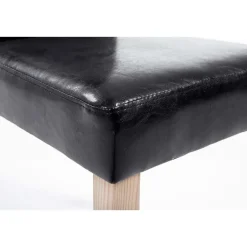 CLP Eetkamerstoel Ina natura Frame - Kunstleer - zwart Online